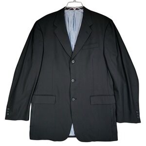 Ted Baker Endurance Blazer 44L Men Black Single Breast 100% Virgin Wool USA Made